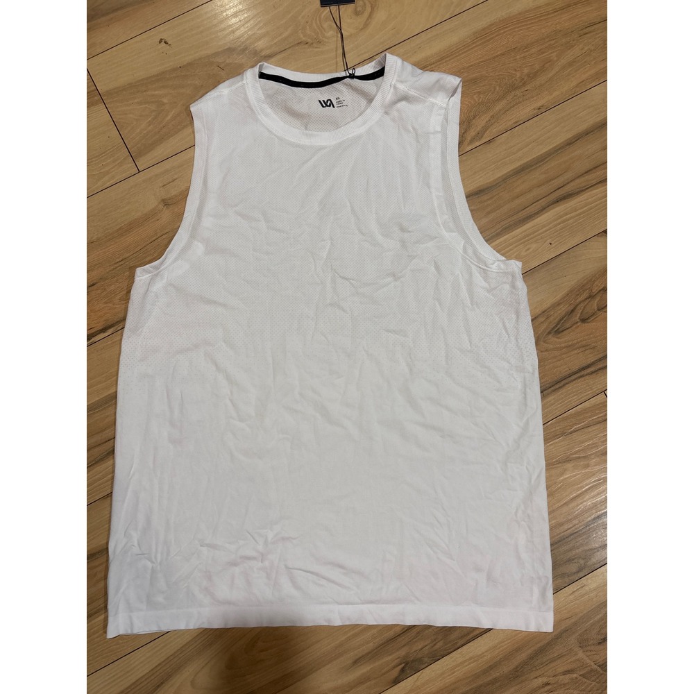 UA‎ Undivided Athletic Tank Top Mens XL White Sleeveless Gym Workout